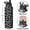 thumbnail image 2 of 32oz Insulated Cat Water Bottle with Handle & Flip Straw, Stainless Steel Travel Tumbler for Women - Sports Cup, Coffee Mug, Gift for Birthday, Mother''s Day, Christmas, 2 of 6