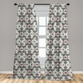 thumbnail image 5 of Ambesonne Abstract Curtains, Geometric Aztec Ethnic, Pair of 28"x63", Grey Pearl Pale Pink, 5 of 5