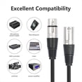 thumbnail image 4 of Cable Divisor en y XLR Hembra A Doble Macho de 30 cm y 3 Pines, Adaptador de Audio con Cable Divisor de Micrófono, 4 of 5