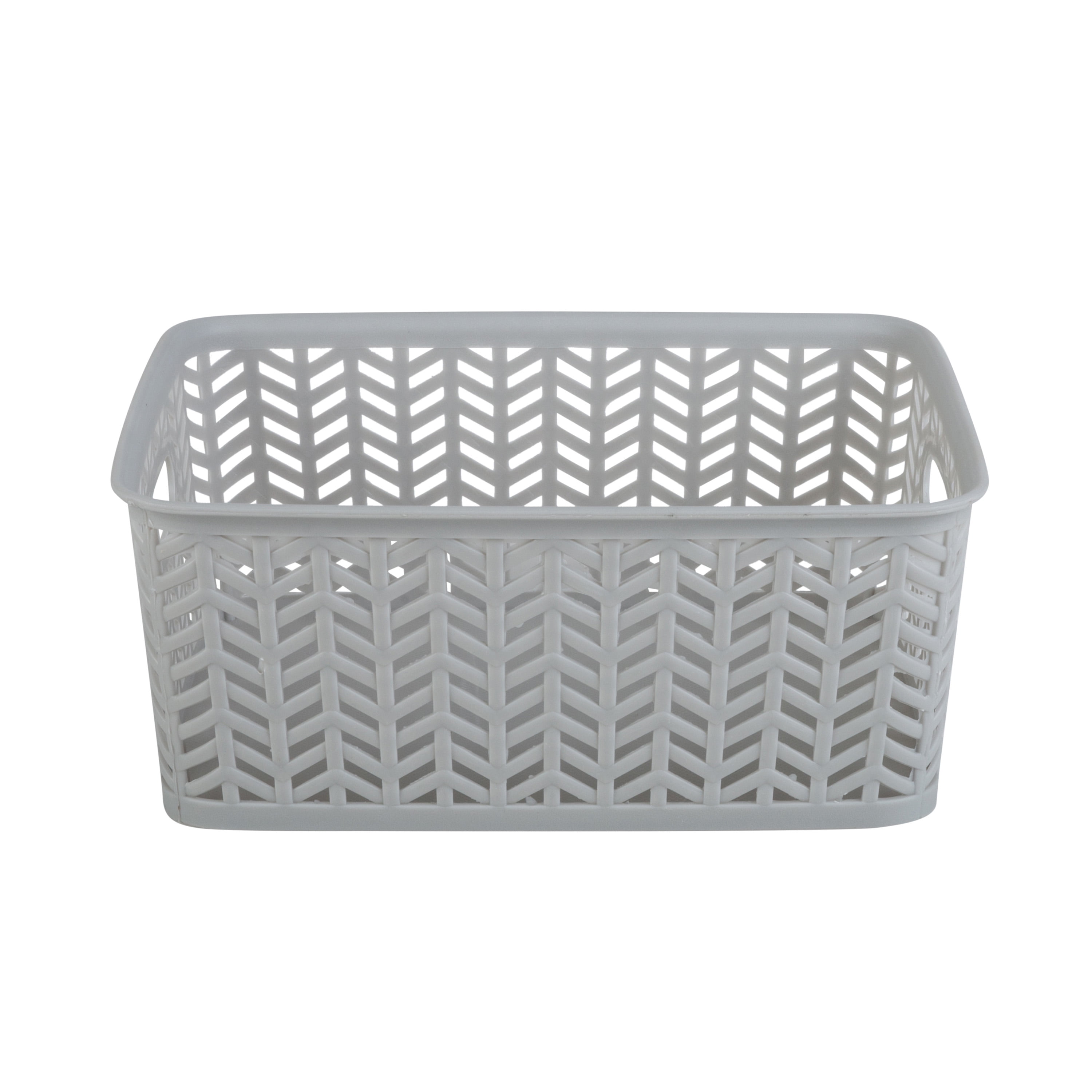 Small Plastic Storage Baskets, Gray (Set of 10) Rebrilliant