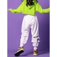 thumbnail image 5 of Rolanko Girls' Jogger Pants Active Kids Sweatpants with Pocket Hip Hop Streetwear Trousers, 5 of 5