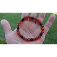 thumbnail image 3 of Natural Carnelian & Matte Onyx 8mm Round Shape Smooth Cut Beads Stretchable Bracelet for Men & Women., 3 of 3