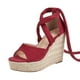 thumbnail image 2 of Zapatos de mujer Casual Peep Toe Cuñas Super High Heels Sandalias de moda con cordones Wmkox8yii sa4152, 2 of 9