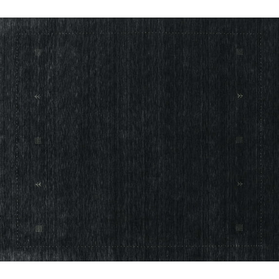 Ahgly Company Indoor Rectangle Contemporary Gunmetal Green Abstract Area Rugs, 4' x 6'