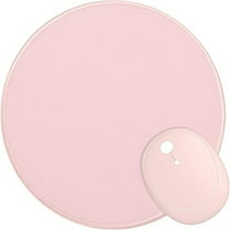 Round Mouse Pad, 8.7 x 8.7 Inch Premium-Textured Washable Non-Slip Rubber Base Cute Small Mouse Mat with Stitched Edge for Men Women Wireless Computer Laptop Gaming Desk Accessories, Pink