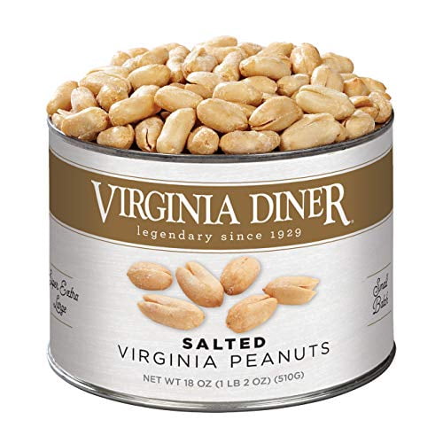 Virginia Diner - Gourmet Natural Extra Large Salted Virginia Peanuts, 18 Ounce