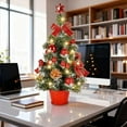 thumbnail image 2 of ZFSBZBS Small Christmas Tree Tabletop - Artificial Mini Xmas Tree in Pot for Table Desk Mantel Decor 20cm Red, 2 of 2