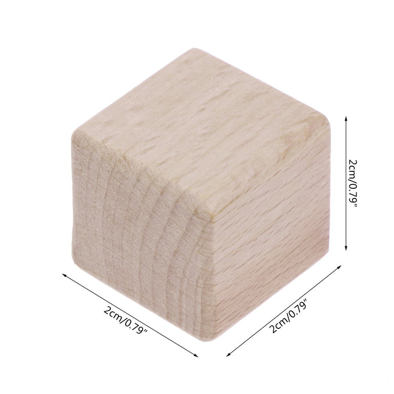 Wood Blocks for Crafts, Unfinished Wood Cubes, 2 cm Natural Wooden Blo –  ShopEZ USA