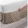 thumbnail image 2 of Exotic Bed Skirt, Pineapples in Poly Graphic Tropical Hipster Style in Urban Fashion Fruits, Elastic Bedskirt Dust Ruffle Wrap Around for Bedding Decor, 4 Sizes, Mustard Violet Green, by Ambesonne, 2 of 2