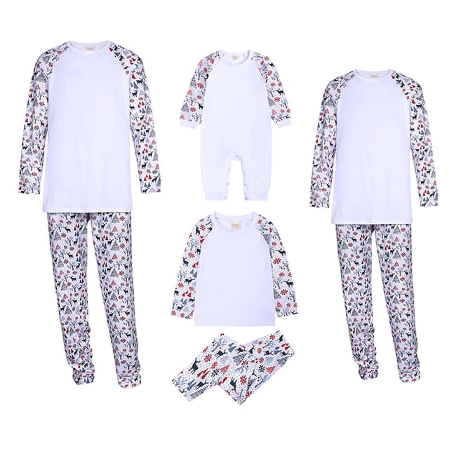 Pijamas Navideños Para La Familia Conjuntos de Conjuntos A Juego Top Estampado Informal Con Trajes Inferiores Ropa Para El Hogar Odeerbi ODB188777