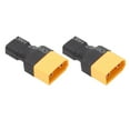 thumbnail image 1 of XT90 Male To T Female Connector, Standard Size XT90 Male To T Female Adapter Rubber Plastic Copper Wide Compatibility 2 Pcs Lightweight  For RC Car Models, 1 of 8