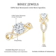 thumbnail image 6 of Womens Moissanite Solitaire Engagement Ring, Infinity Ring - D-VS1 Grade, 14K Yellow Gold, US 7.00, 6 of 7