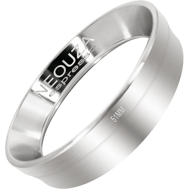 NEOUZA Bague Entonnoir de Dosage d'Espresso en Acier Inoxydable Compatible avec Porte-Filtre de Machine à Café pour Tassage (51 mm)