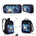 thumbnail image 7 of Yuyamidu Blue Axolotl School Backpack Set of 3, 17 Inch Kids Bookbag with Lunch Bag and Pencil Case, Lightweight Large Capacity Backpack for School Travel, 7 of 7
