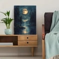 thumbnail image 5 of Qisvanset 12x16 Inch Framed Canvas Wall Art Moonlit Forest Stream Tranquil Relaxing Nature Home Decor, 5 of 8