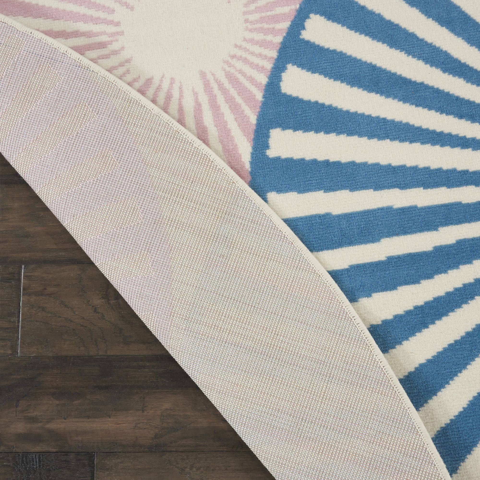Nourison Grafix Geometric Ivory/Multi 8' x ROUND Area Rug, (8 Round)