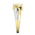 thumbnail image 3 of Dazzlingrock Collection 0.90 Carat (ctw) 14K Round Diamond Two Stone Bypass Bridal Engagement Ring, Yellow Gold, Size 7.5, 3 of 4
