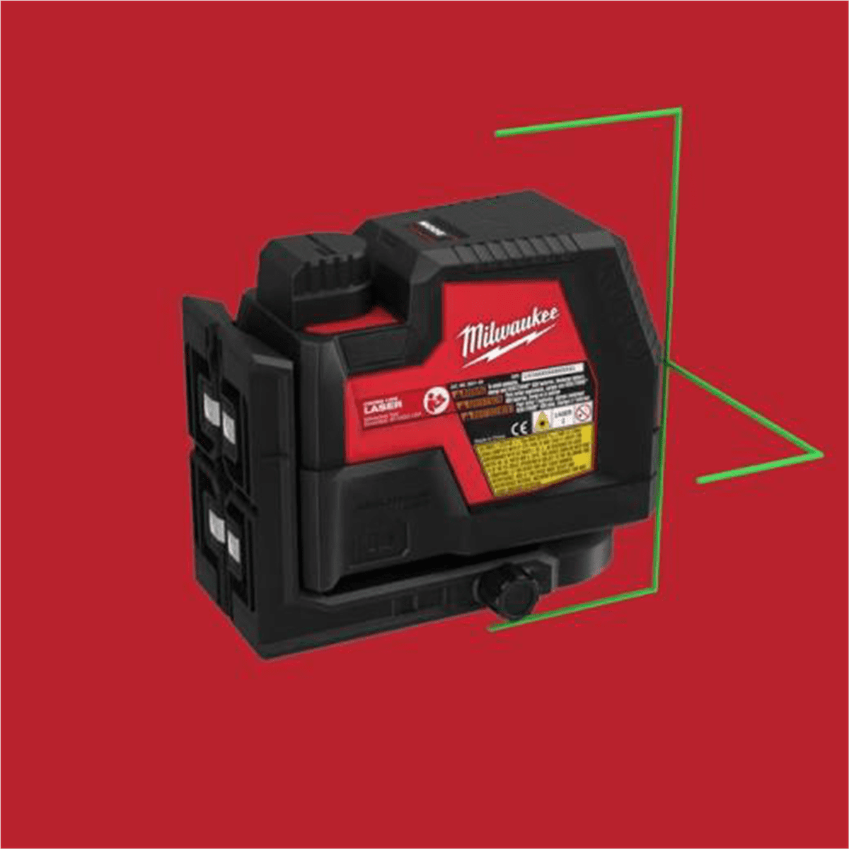 Milwaukee Manual Cross-Line Laser, Green Light, 13", 6 lb