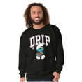 thumbnail image 5 of Business Smurf Cartoon Cool Boss Drip Sweatshirt for Men or Women Brisco Brands S, 5 of 6