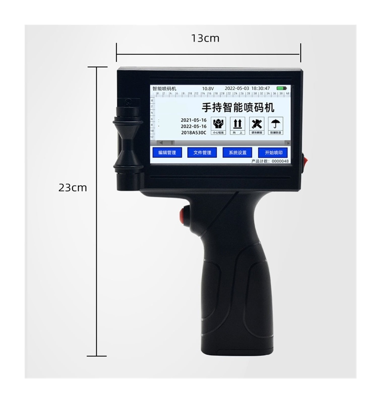 Printer Jet, 12.7mm Smart Inkjet Printer Bar Batch Code Logo Label Portable Small Handheld Thermal Inkjet Printer
--------
,Fast Printing