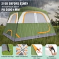 thumbnail image 2 of COBIZI 6 Person Tent for Camping with Waterproof Rainfly,EZ Set up Tent Windproof Instant Family Cabin Camping Tent with Mesh Door & Ventilation Windows for Beach Camping Hiking Backpacking,Green, 2 of 8