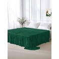 thumbnail image 5 of Dark Green Plaid Full Size Flat Sheet, Wrinkleproof & Fadeproof Cooling Flat Bed Sheet Only, Country Vintage Abstract Striped Lattice Breathable Soft Bedding Top Sheets 81 x 96 Inches, 5 of 8