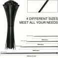 thumbnail image 2 of JUNWELL 250 Pcs Attaches de Câble Fermeture à Glissière 250 Pcs 4-10 Pouces 50 lbs Résistance à la Traction Autobloquantes en Nylon pour Usage Intérieur et Extérieur, 2 of 7