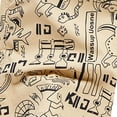 thumbnail image 5 of Men's Lightweight Beach Shorts, Elastic Waist with Aztec-Inspired Geometric Print, Breathable Shorts for Vacation and Outdoor Activities Khaki L, 5 of 8