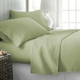 thumbnail image 2 of Comfy Bamboo World Series 90gsm 4pc Microfiber Bedsheets Sheet Set, Full Size Bed, Sage Green, 2 of 5