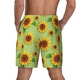 thumbnail image 4 of Goofa Sunflower Leaves Printed Men's Swim Trunks Board Shorts Quick Dry Mens Swimming Trunks with Compression Liner,Breathable Fit Hawaii Beach Shorts-Large, 4 of 9