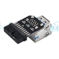 thumbnail image 2 of Adaptador Placa Base WDOplteas USB 3.0 20 Pines a USB 3.0 Doble Tipo A (B), 2 of 9