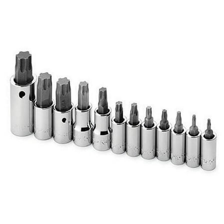 SK Hand Tool 84232 12-Piece 1/4 in., 3/8 in. and 1/2 in. Drive TORX Plus Bit Socket Set