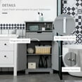 thumbnail image 6 of kleankin Bathroom Storage Cabinet Freestanding Bathroom Storage Organizer with Drawer and Adjustable Shelf for Living Room, Bedroom or Entryway, Grey, 6 of 8