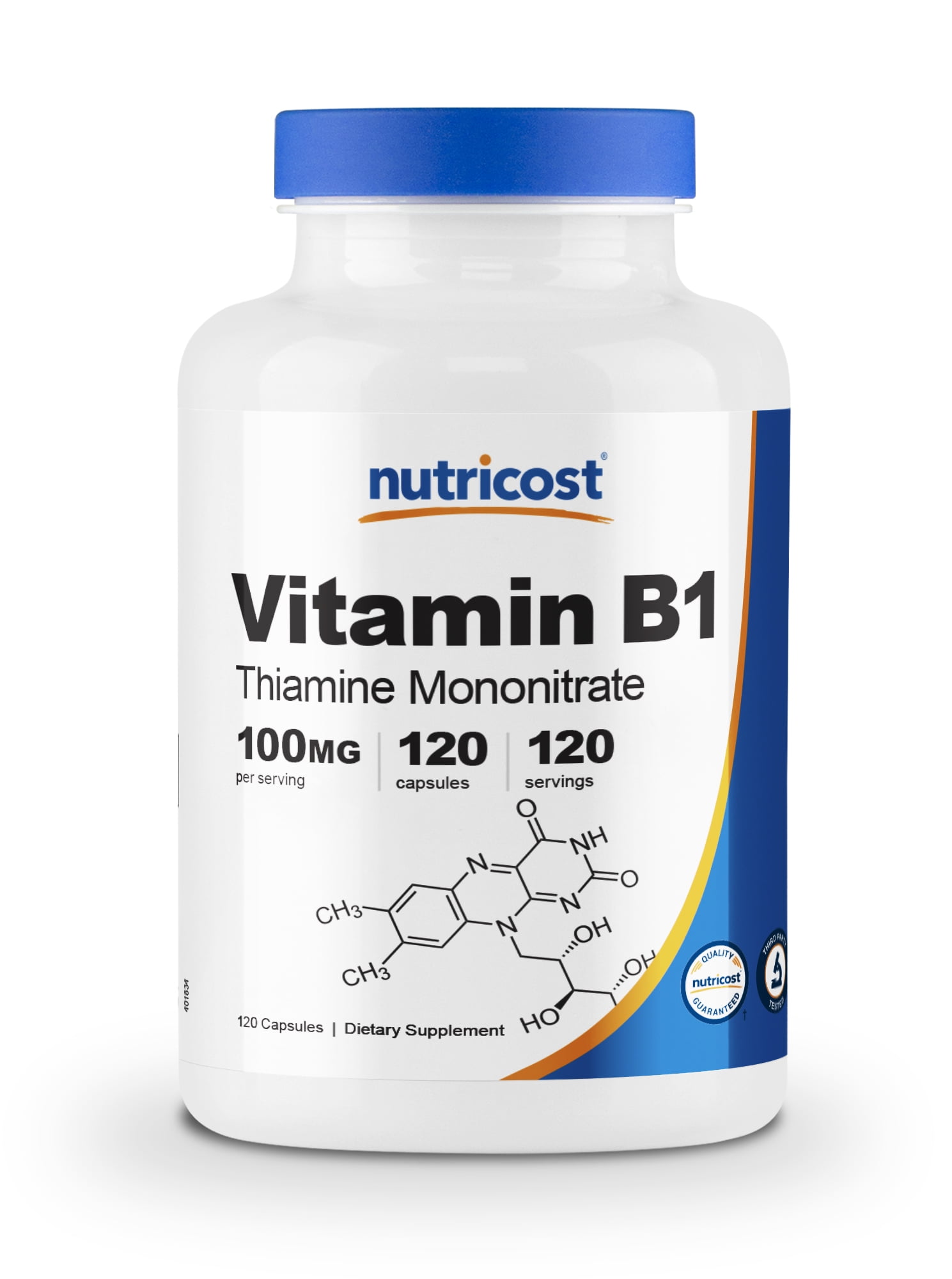 Nutricost Vitamin B1 (Thiamine) 100mg, 120 Capsules - Free Non-GMO - Walmart.com
