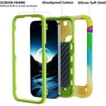 thumbnail image 2 of Compatible with iPhone 15 Pro Case 6.1 Inch with Ring Stand, Military Grade Drop Protection Full Body Rugged Heavy Duty Case 3 in 1 Durable Cover for iPhone 15 Pro. (Rainbow Green), 2 of 14