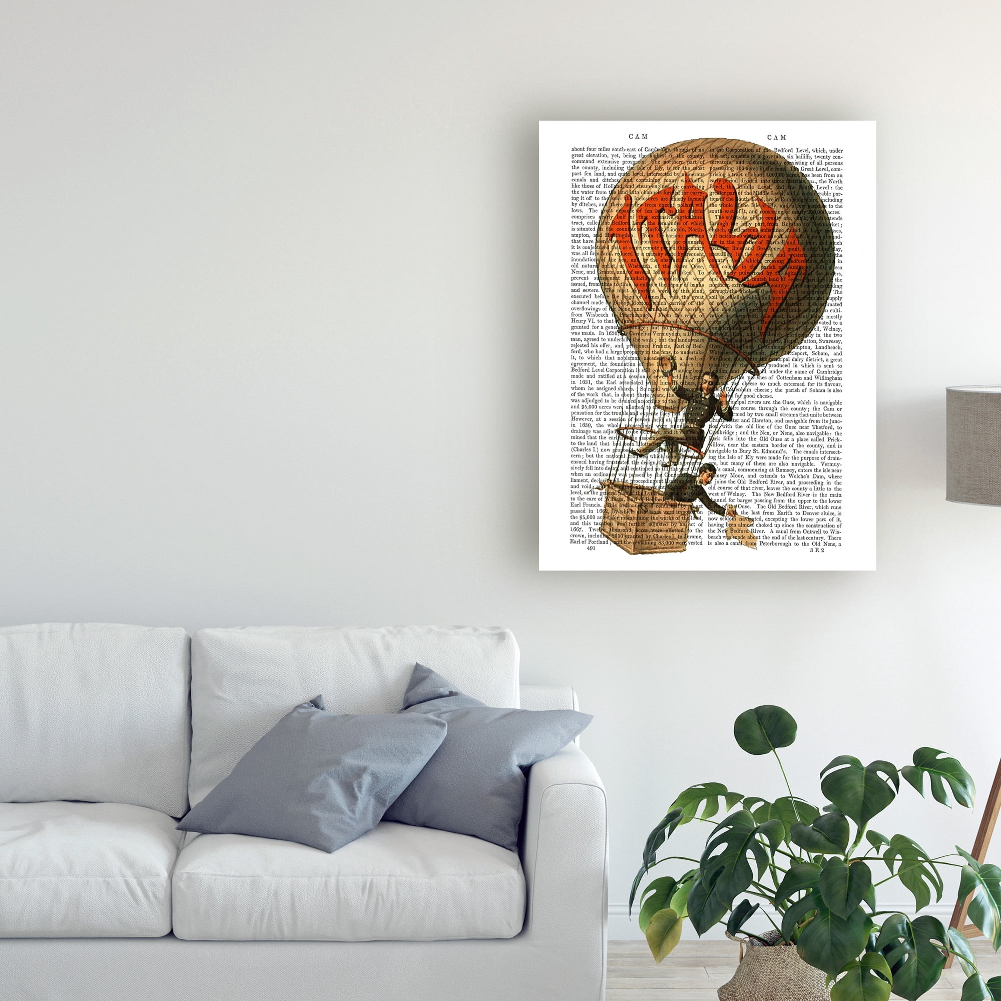Trademark Fine Art 'Italia Hot Air Balloon' Canvas Art by Fab Funky