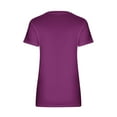 thumbnail image 4 of XuJwPNcy Summer Tops for Women V Neck Short Sleeve Solid Color Tshirts Casual Baggy Comfy Basic Shirts, 4 of 6
