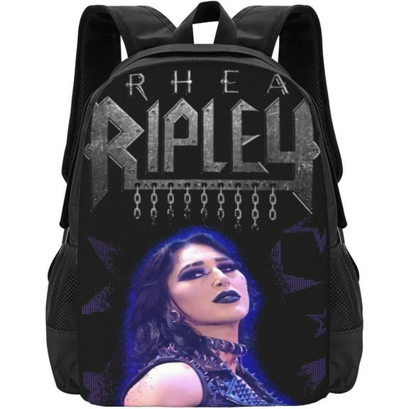 Rhea Ripley Backpack Cute Character School Bookbag Rhea Ripley Fans Travel Backpack Gifts for Birthday