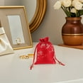 thumbnail image 5 of Raindrops 12Pcs Red Embroidered Silk Drawstring Pouches Elegant Brocade Jewelry Travel Bags, 5 of 7