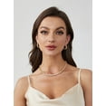 thumbnail image 2 of Teardrop Zirconia Hoop Earrings, 2 of 3