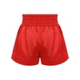 thumbnail image 2 of Hansber Kids Boys Sparkle Boxing Trunks Kickboxing Fight Match Muay Thai Training Boxer Shorts Red Gold 12, 2 of 6