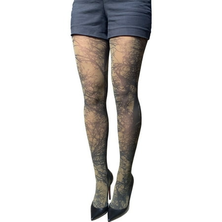 

Green Trees Patterned Tights For Women