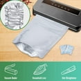 thumbnail image 4 of 100 Pack Mylar Bags for Food Storage with Oxygen Absorbers 1 Gallon 9.4 Mil 10"x14" 7"x10" 5"x7" Stand-Up Zipper Pouches Resealable Mylar Bags for Long Term Food Storage (144 Labels), 4 of 4