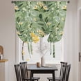 thumbnail image 4 of Floral Tie Up Curtain 63 Inches Long, Sage Green Leaves Plants Branches Balloon Style Kitchen Window Curtain Over Sink, Small Window Rod Pocket Curtain 42"x63", 4 of 9