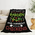 thumbnail image 4 of Funny Plants Blanket, I Just Want to Work in My Garden Throw Blanket for Women Mom, Ultral Soft Cozy Warm Flannel Fleece Suit for Sofa, Couch, Bed, Travel, Sofa 40"x30" XS Blanket for Pets/Toddler, 4 of 6