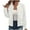 White, variant on ZyeKqe Jacket for Women Zip up Textured Lightweight Long Sleeve Outerwear Top Long Sleeve Fall Coats
