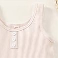 thumbnail image 4 of Toddler Baby Girl Outfits Solid Summer Clothes Infant Waffle Short Sleeve Shirt Tops Cute Shorts Set Toddler Girl Clothes 18 24 Months 2T 3T 4T 5T 6T 7T 8T Kaprioy, 4 of 6