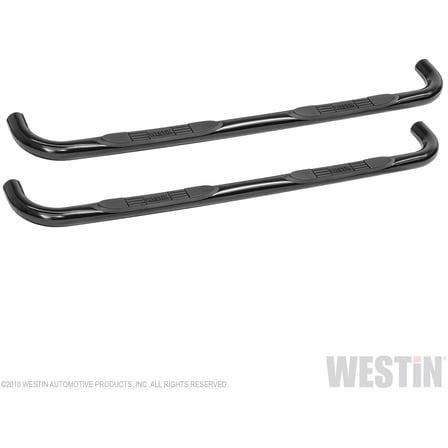 Westin 23-3525 E-Series 3" Round Nerf Step Bars - Black Powdercoat Finish Fits select: 2010 FORD F150 SUPERCREW, 2013 FORD F150