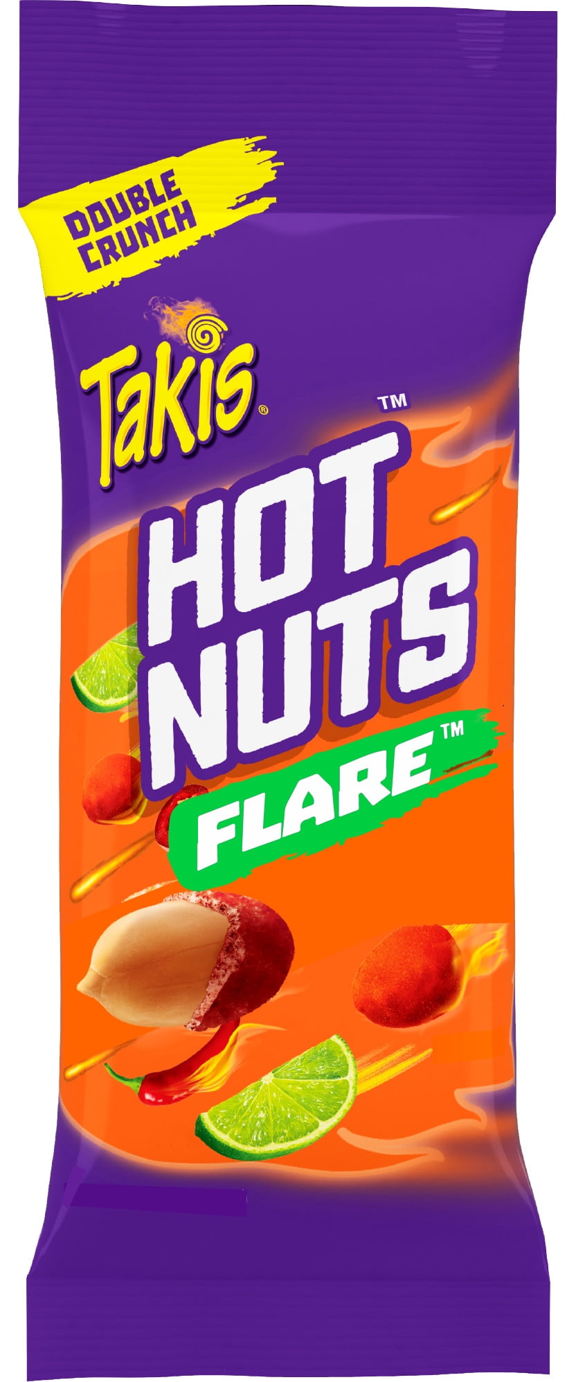 Takis Flare Hot Nuts 3.2 oz Pouch, Chili Pepper & Lime Flavored Spicy