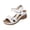 Beige, variant on Womens Orthopedic Wedge Sandals Dressy Cork Wedges Heels Summer Platform Sandals with Arch Support Adjustable Ankle Strap Open Toe Slides Sandals Comfortable Wide Width Walking Beach Shoes